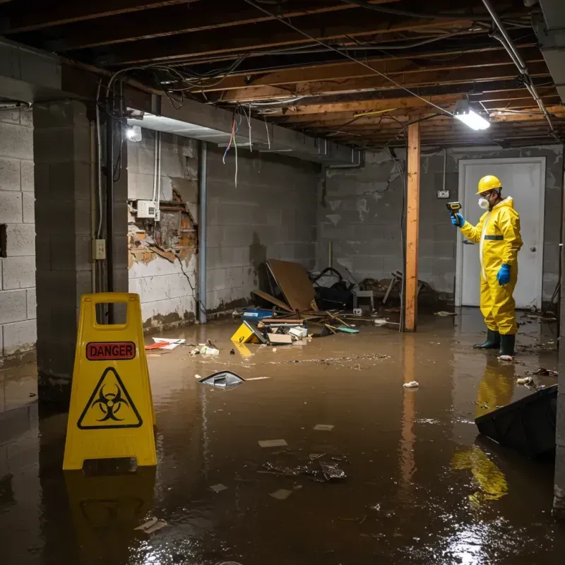 Flooded Basement Electrical Hazard in Grand Island, NY Property